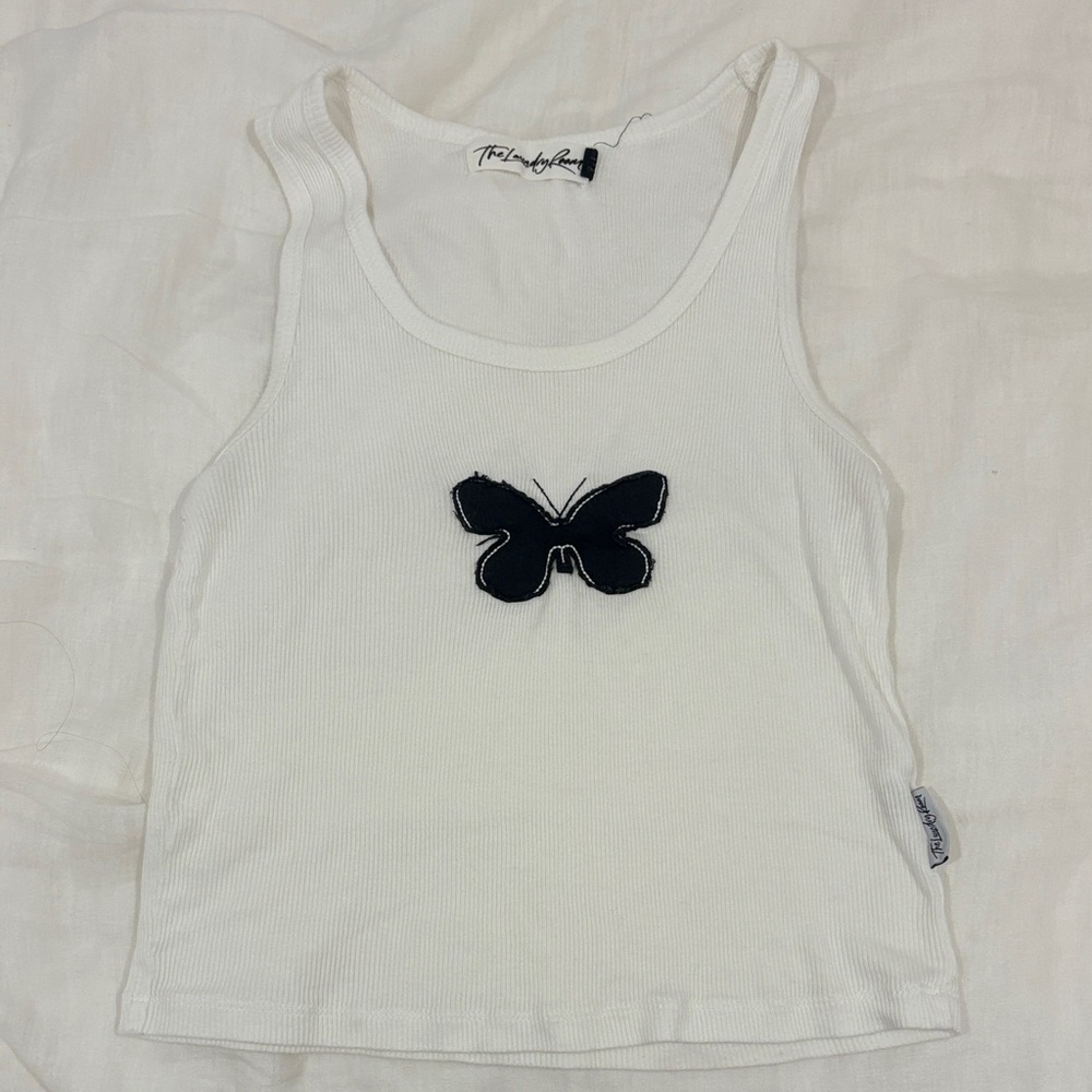 The Laundry Room White Tank with Black Detail